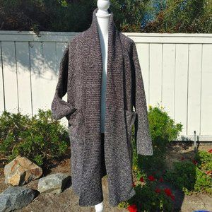 NWT Zara Open Front Chunky Cotton Blend Oversized Cardigan Coat. M